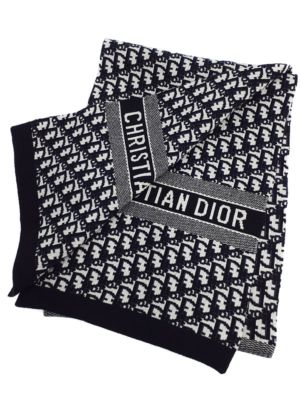 Christian Dior】クリスチャンディオール『ロゴ オブリーク カシミヤ混