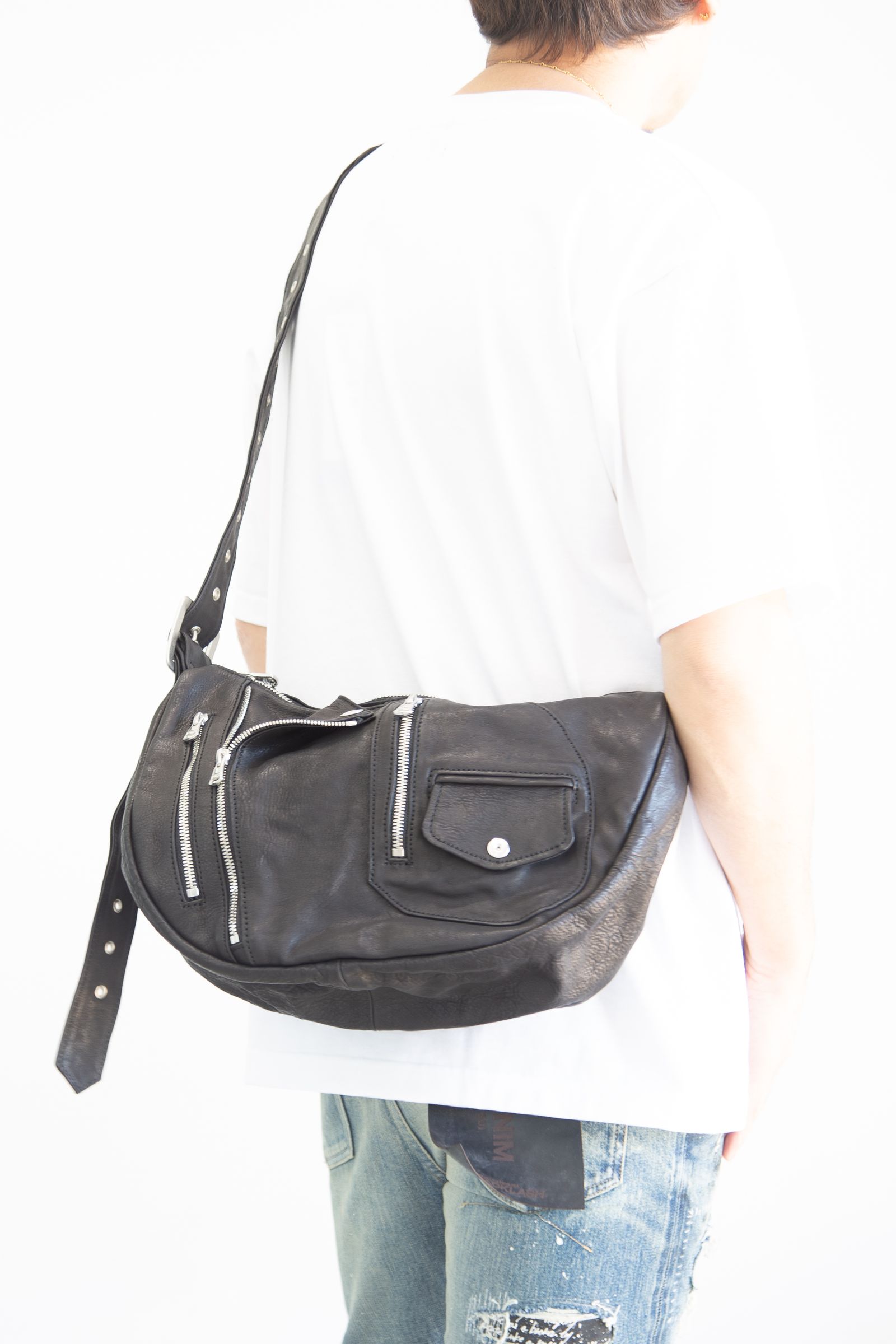 ISAMU KATAYAMA BACKLASH - JAPAN CALF GARMENT-WASH RIDERS SHOULDER