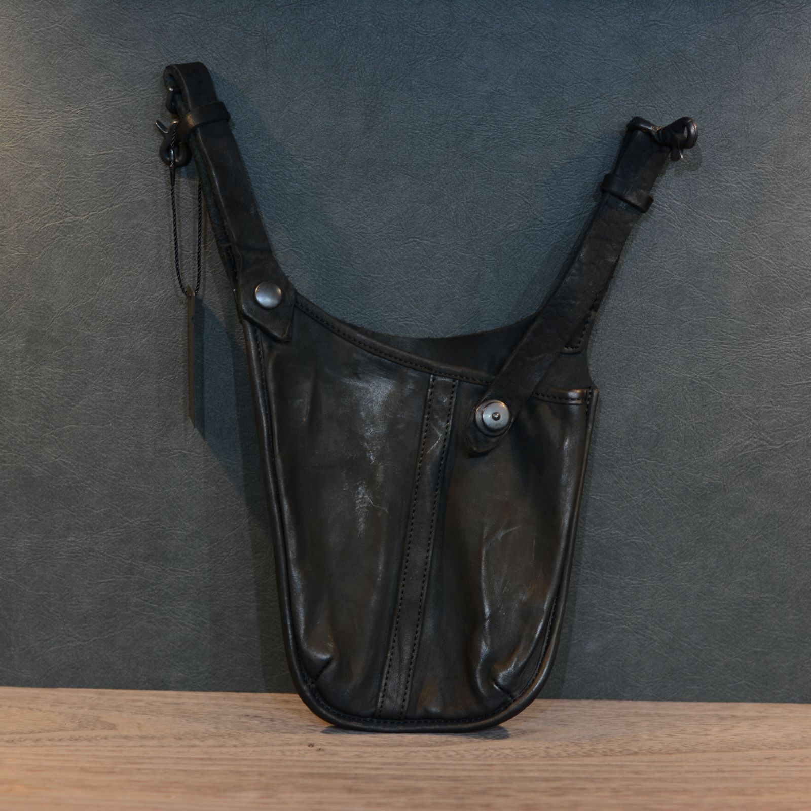 ISAMU KATAYAMA BACKLASH - ダブルショルダーレザー製品染め ウエスト