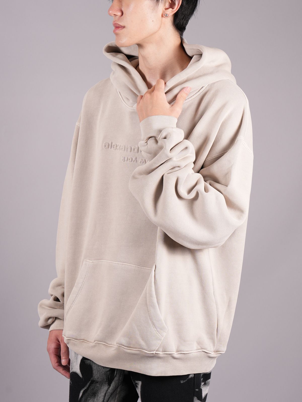 alexander wang - 【アウトレット】 SWEATSHIRT HOODIE WITH EMBOSSED