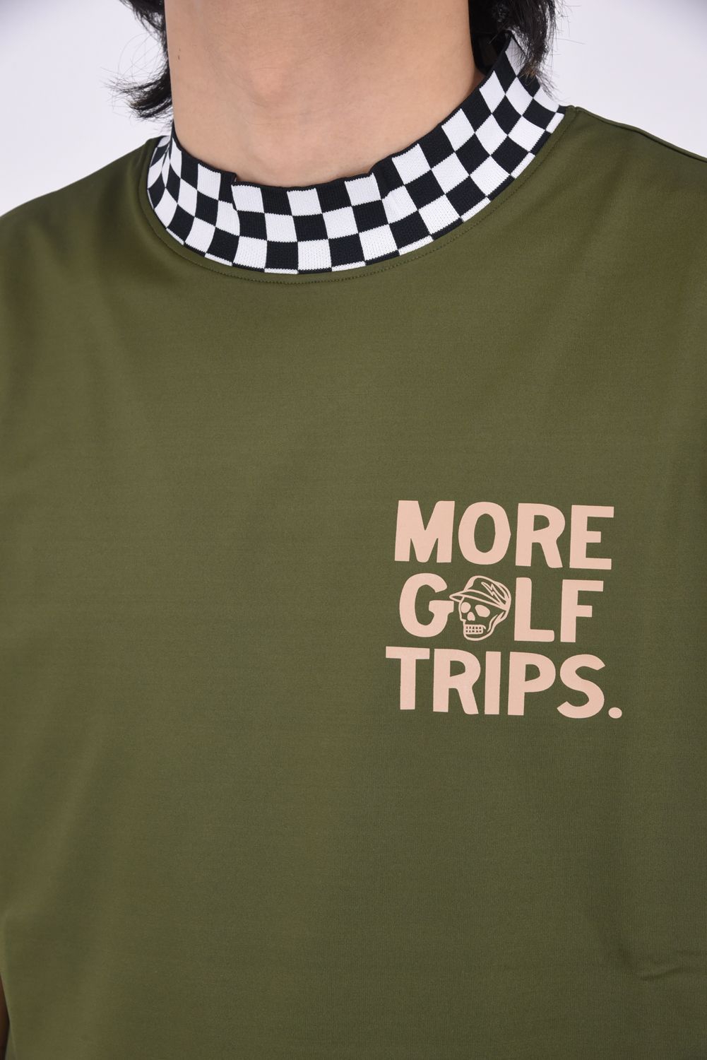 DEVEREUX GOLF - 【25SS】 MORE TRIP CHECKER RIB MOCK TEE / モア