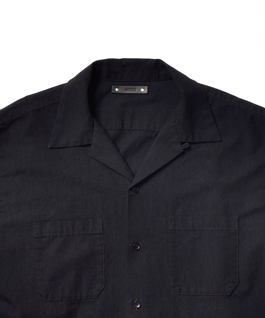 MINEDENIM - 【ラスト1点】Chambray Open Collar L/S SH (BLK