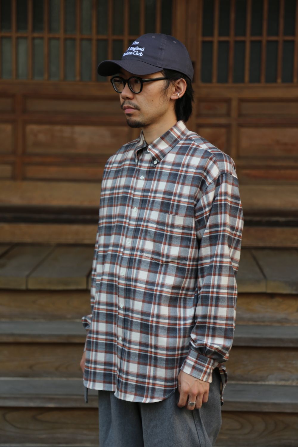 Graphpaper THOMAS MASON for GP Check B.D Box Shirt style.2020.10.4