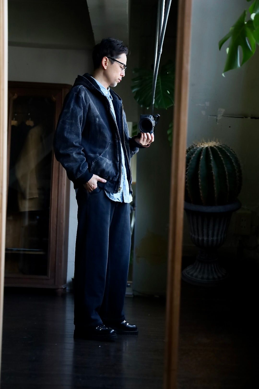 A.PRESSE - アプレッセ Silk Linen Hooded Parka(25SAP-01-14H)BLACK