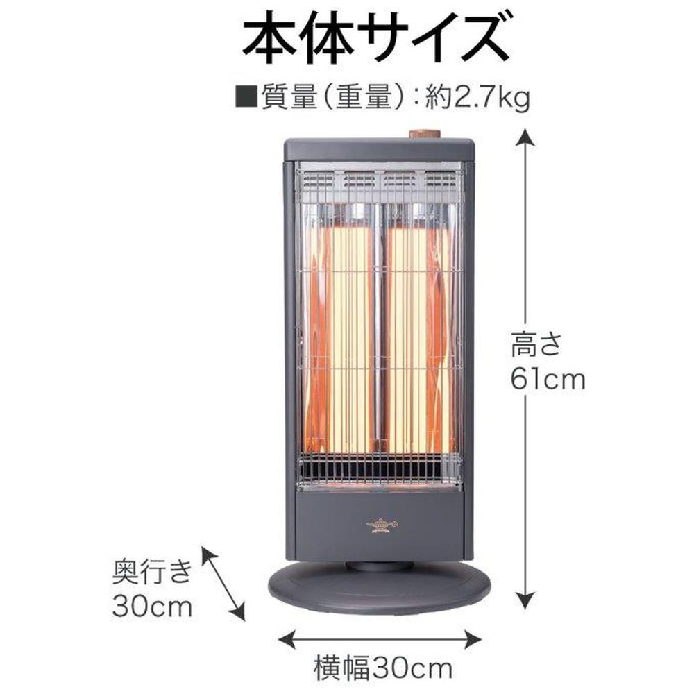 遠赤グラファイトヒーター ダークグレー AEH-G100C-HD ［グラファイト