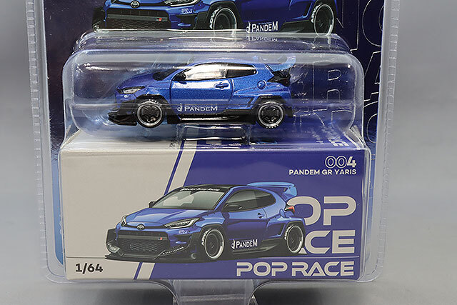 POP RACE x Enigma 1/64 パンデム GR-ヤリス メタリックブルー