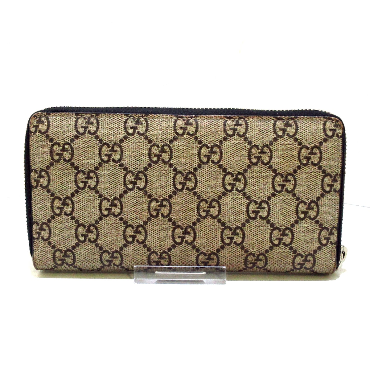 グッチ/長財布/スネークプリント GGスプリームキャンバス ジップ