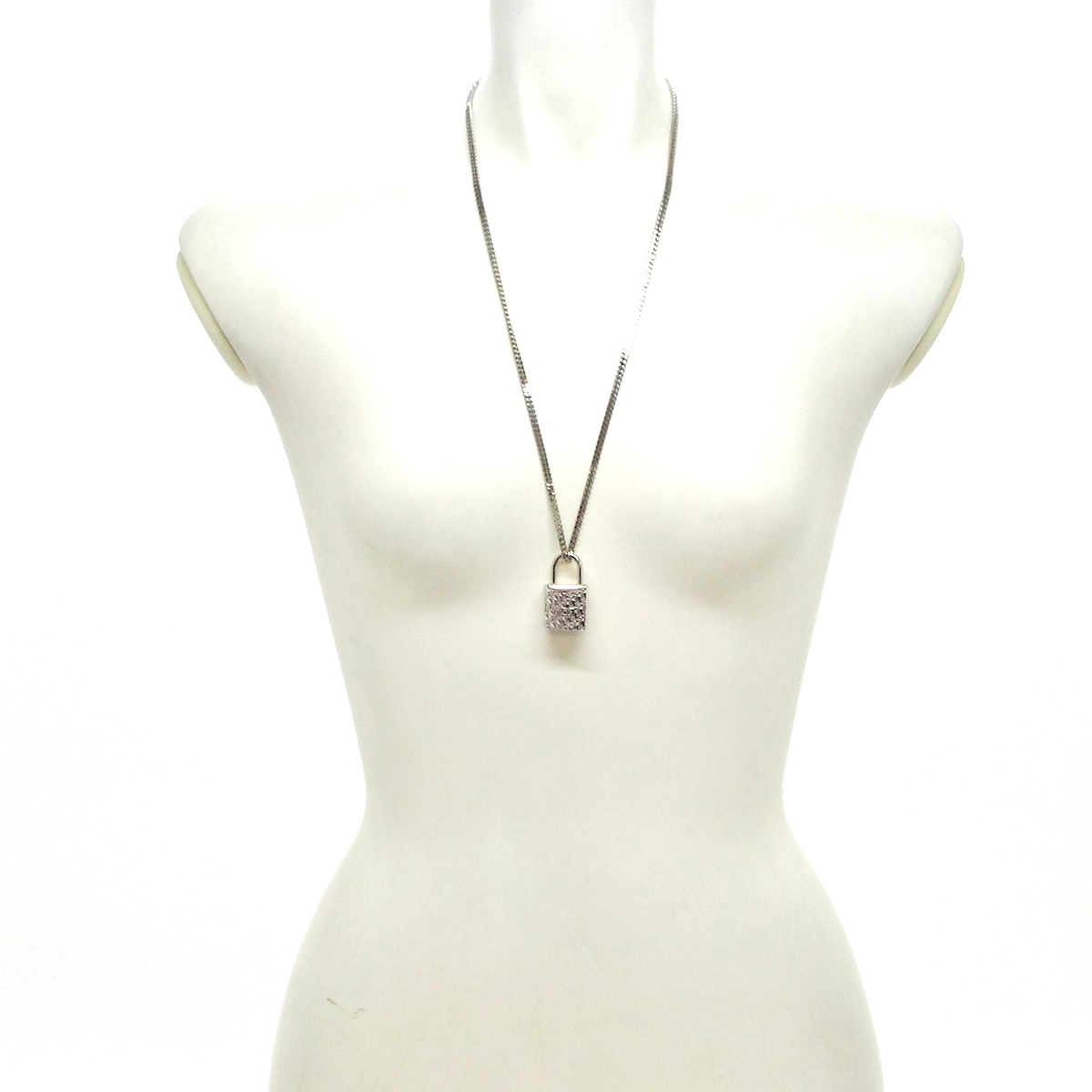 ディオール/クリスチャンディオール/ネックレス/シルバー/パドロック