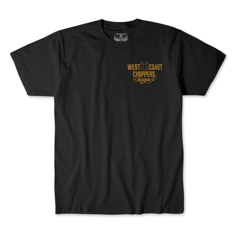 WEST COAST CHOPPERS MOTORCYCLE CO. TEE - BLACK/