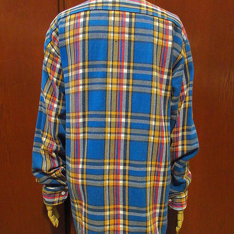 ビンテージ70's○BIG MACチェックヘビーネルシャツsize TALL L○221116
