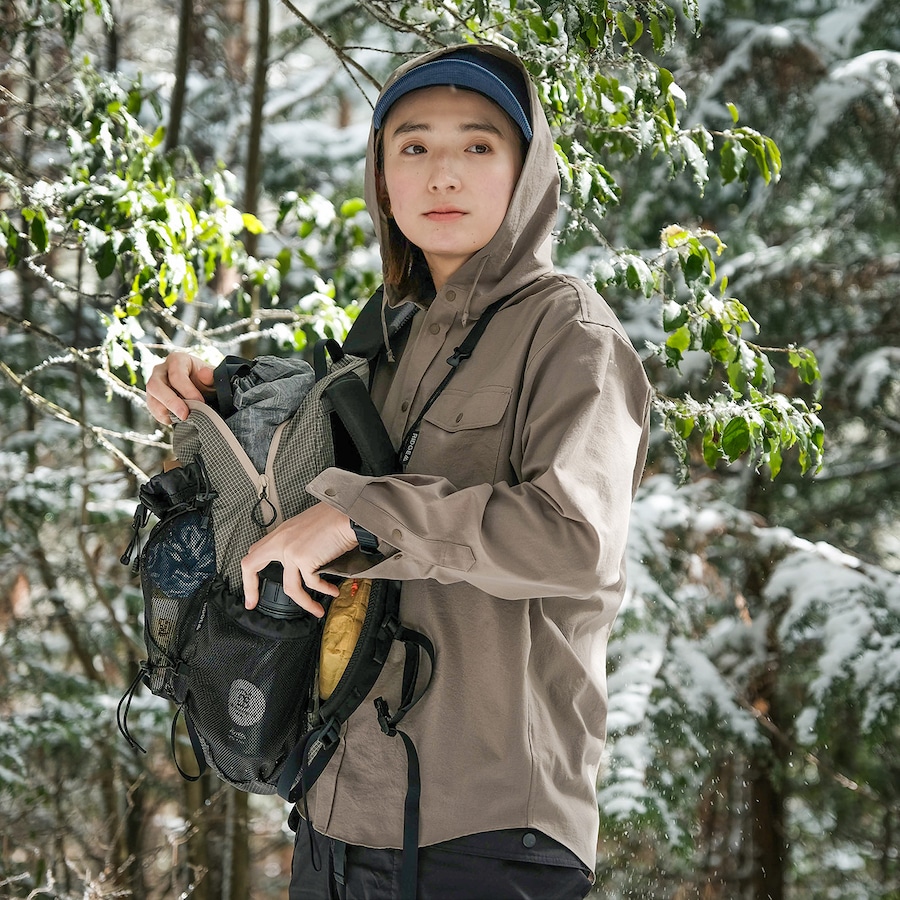 RIDGE MOUNTAIN GEAR】Hooded Long Sleeve Shirt |