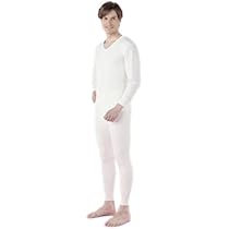Amazon | 健康肌着 ひだまり 極(きわみ) 上下セット (L, 紳士用:オフ