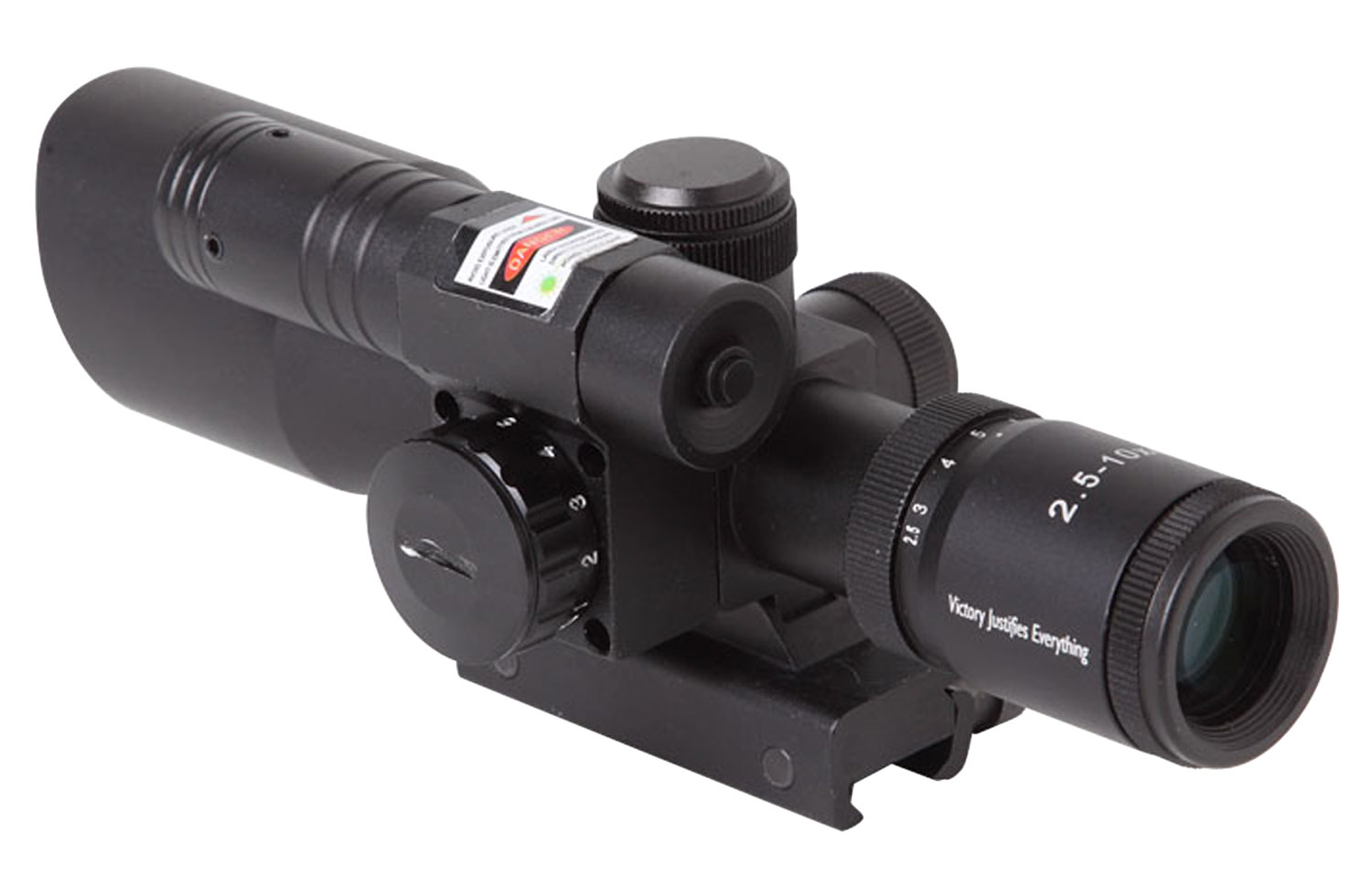 FIREFIELD FF13014 RIFLE SCOPE WITH GREEN LASER 2.5-10X 40MM OBJ