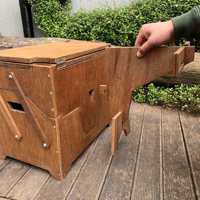 ELNEST ECC BOX コンテナ テーブル 収納とテーブルが一体に