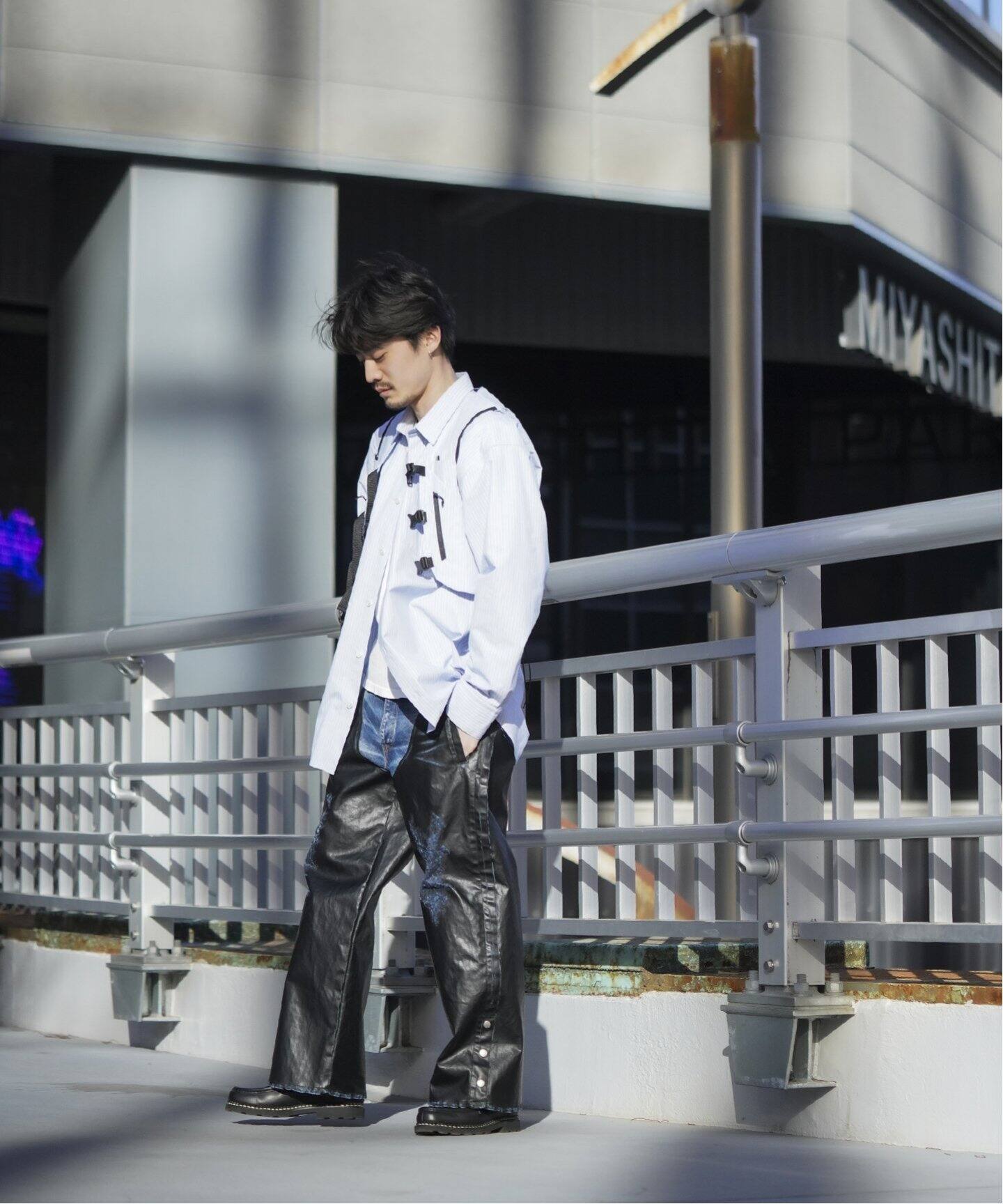 doublet / ダブレット】TRAIL VEST STRIPE SHIRT 25SS21S H157（シャツ
