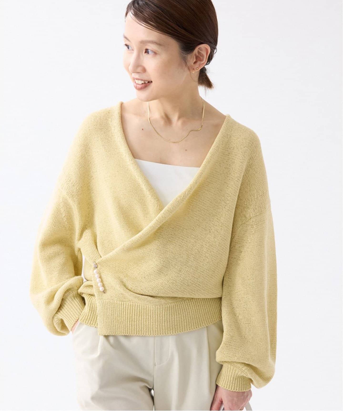 テープヤーン ピン付き カーディガン（カーディガン）｜IENA（イエナ