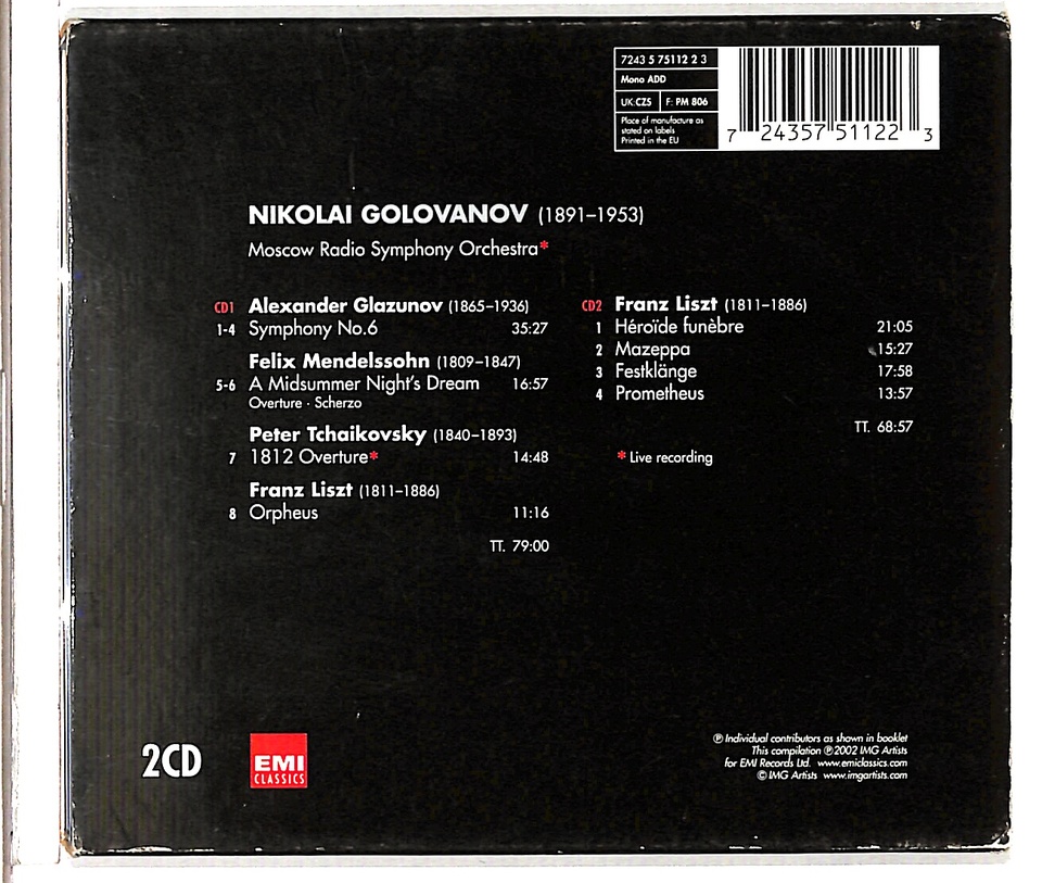 20世紀の偉大な指揮者たち/ニコライ・ゴロワノフ グラズノフ