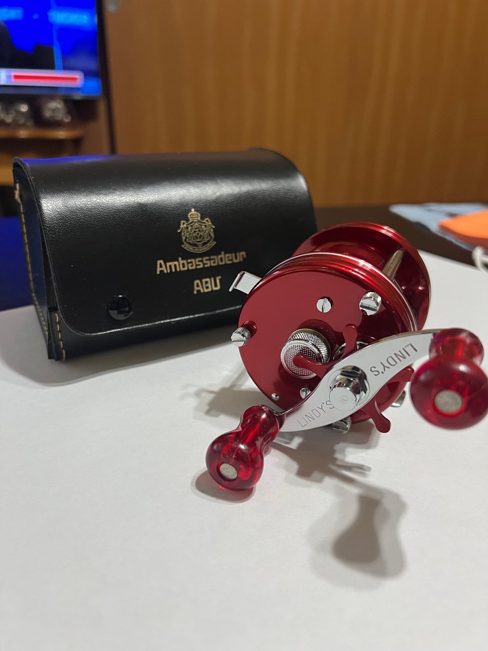 ABU AMBASSADEUR 5000 & Lindy's Power Handle with Case, accessories