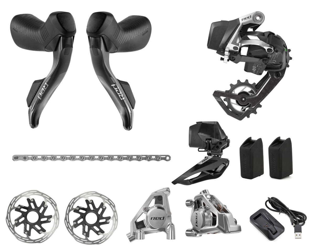 SRAM RED AXS Road Groupset (Black/Silver) (2 x 12 Speed) (E1