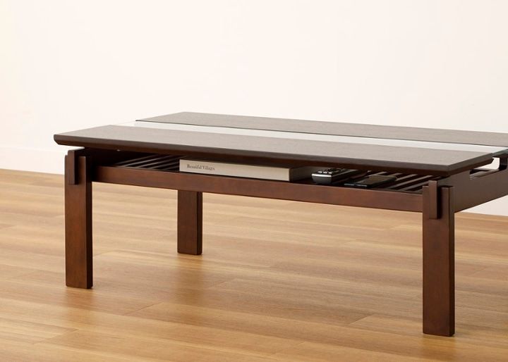 クミ・ガラス・ローテーブル (組子)～日本の伝統建築工法から着想を得