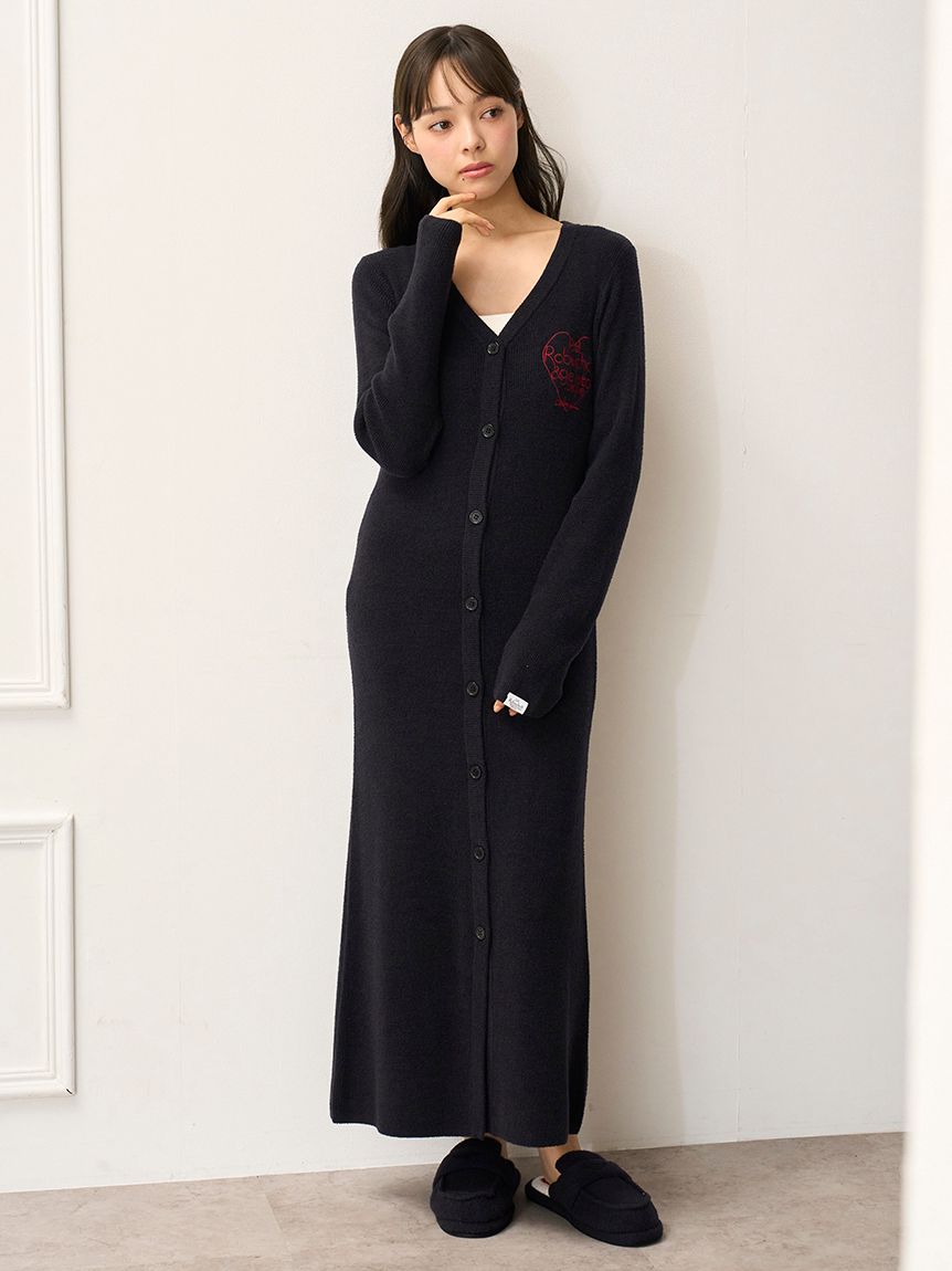 JOEL ROBUCHON】スムーズィーシルク前開きワンピース(ワンピース