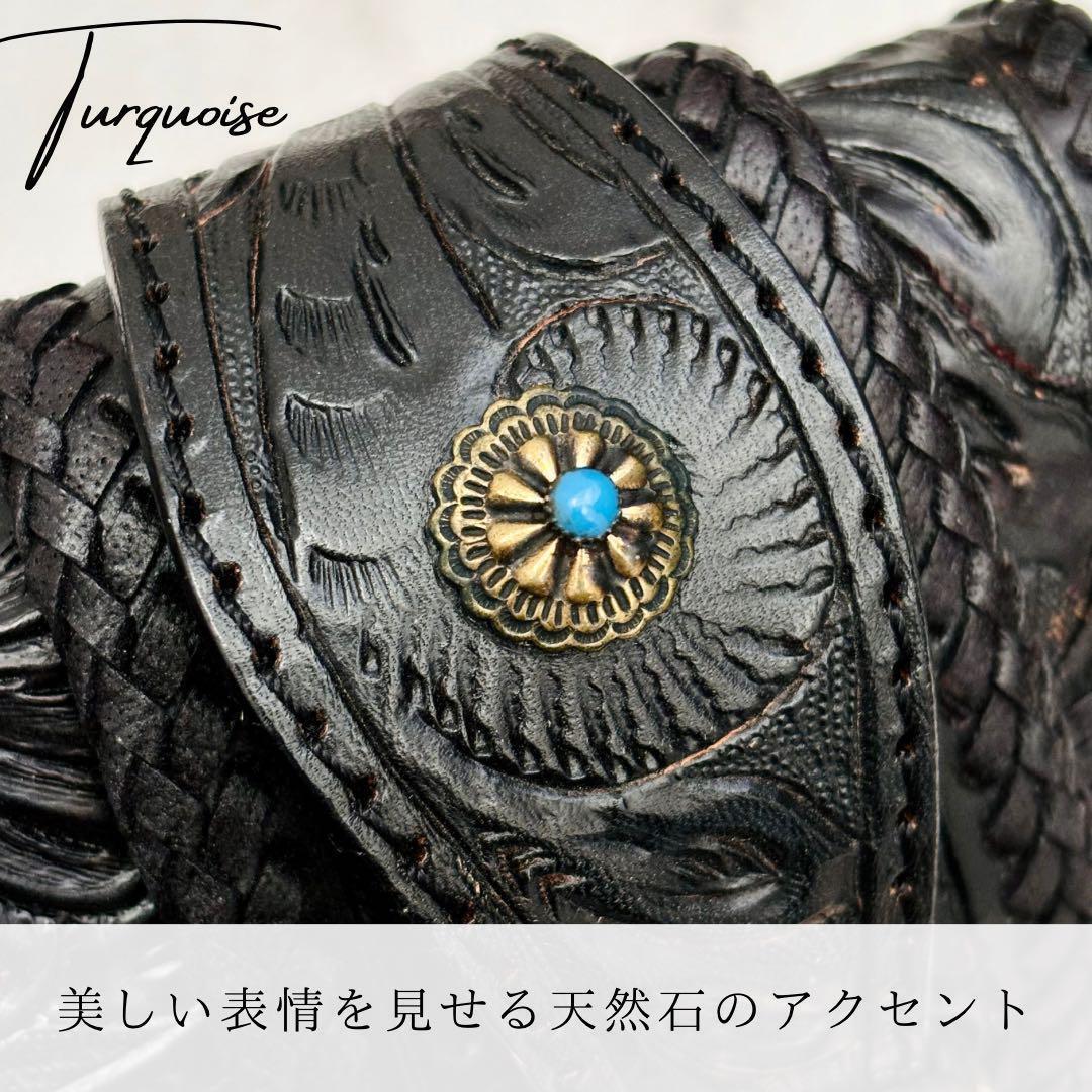 送料無料】カービング 長財布 レザー 牛革 バイカーズウォレット 本革