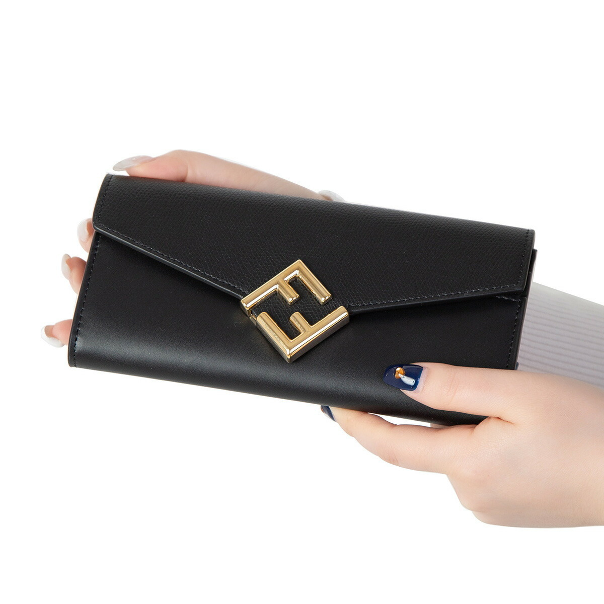 フェンディ FENDI 財布 長財布 フラップ式長財布 かぶせ 小銭入れ付き