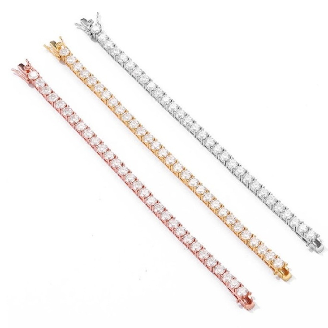 モアサナイト ブレスレット 5ミリ 17cm【5BS17】