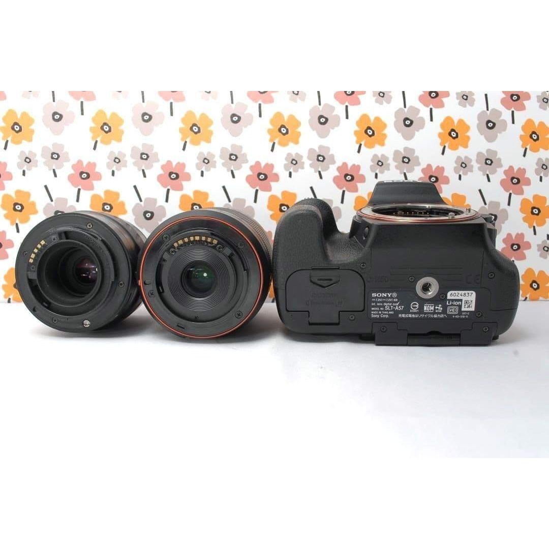SONY - ❤SONY α57❤ショット数1848回！❤望遠レンズセット❤一眼レフ