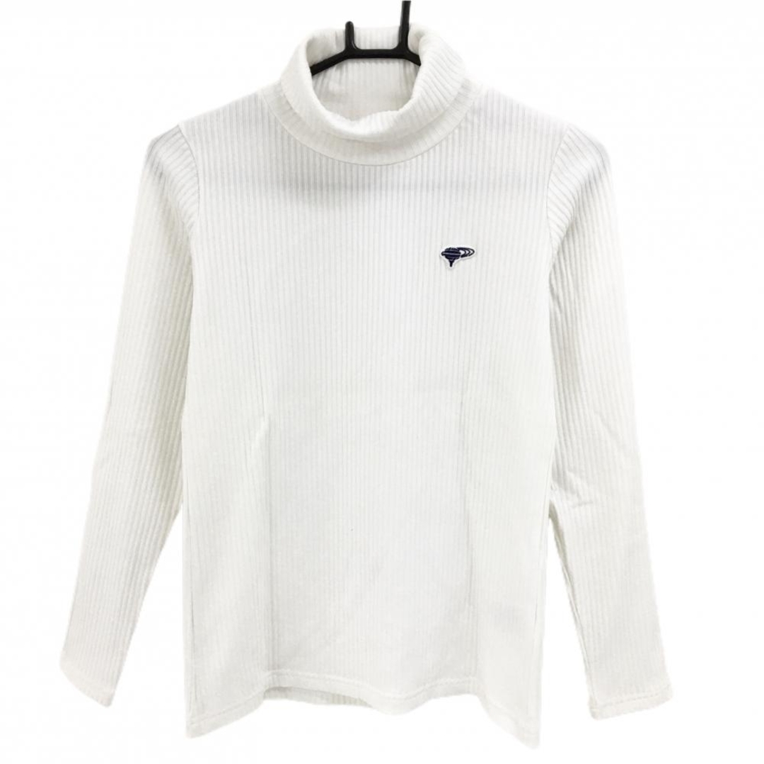 BEAMSGOLF - ビームスゴルフ 長袖タートルネックシャツ 白 ロゴ