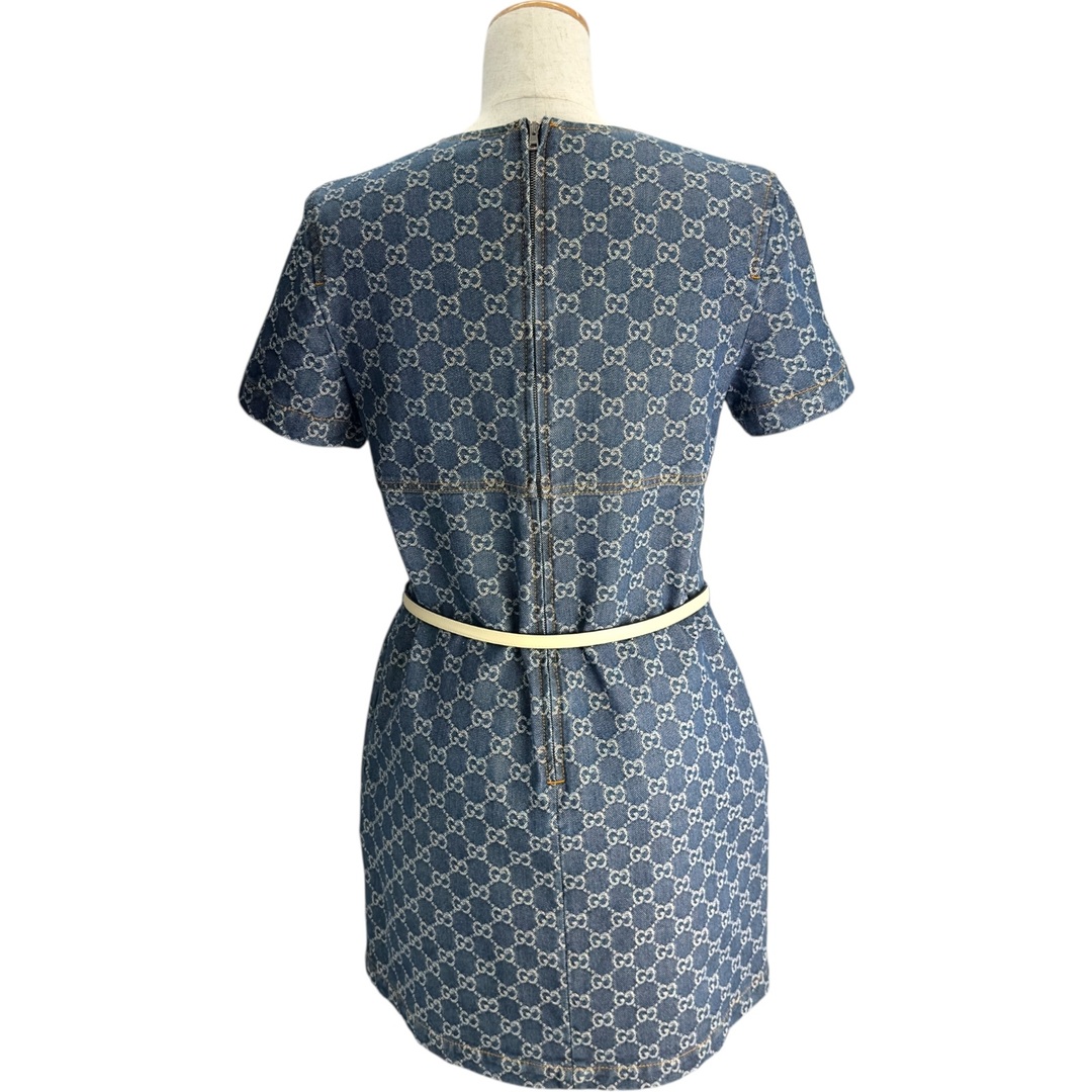 GUCCI - グッチ GUCCI GG総柄 デニム 半袖 ワンピース 818219