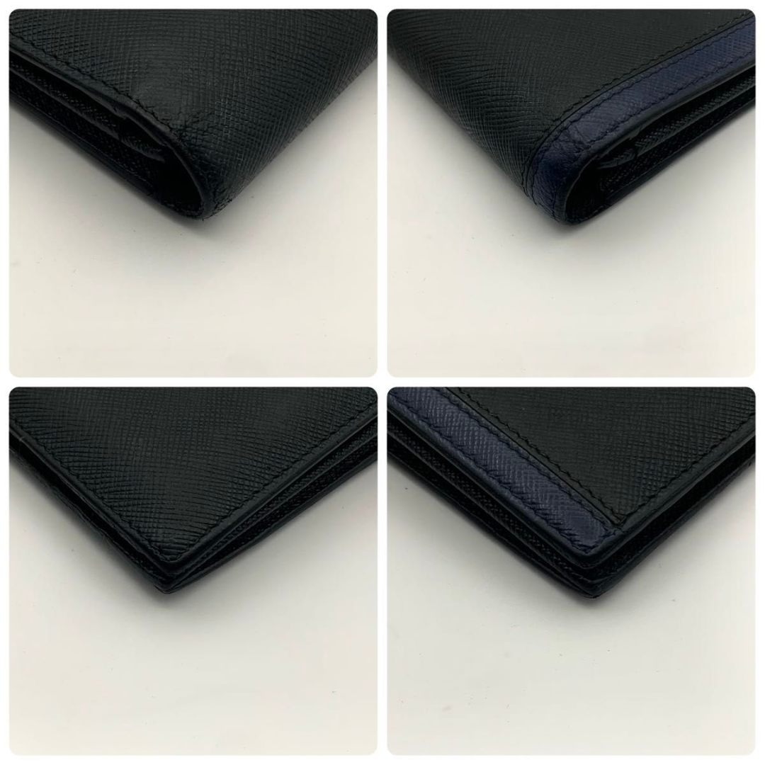 PRADA - 鑑定済み プラダ 二つ折り 長財布 サフィアーノ レザー ロゴ