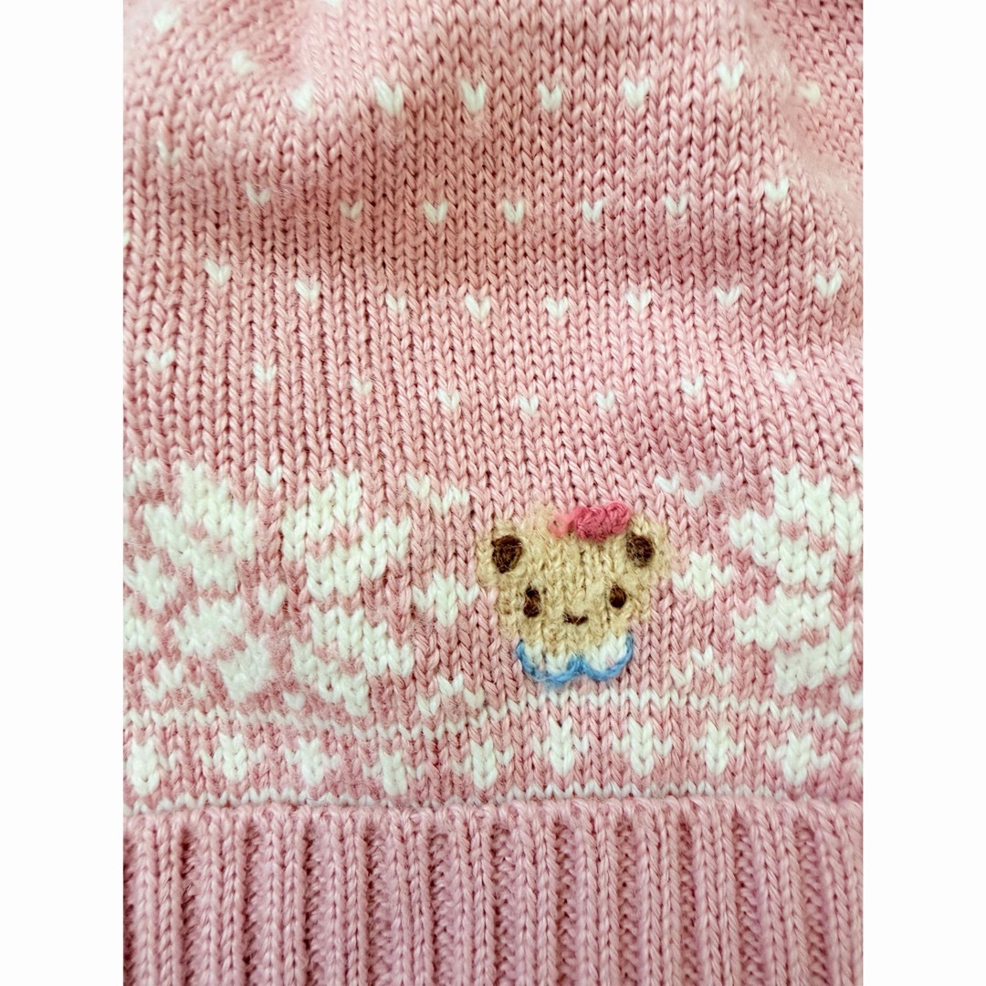 familiar - ファミリア ファミちゃん ピンク 雪の結晶 ニット帽の通販