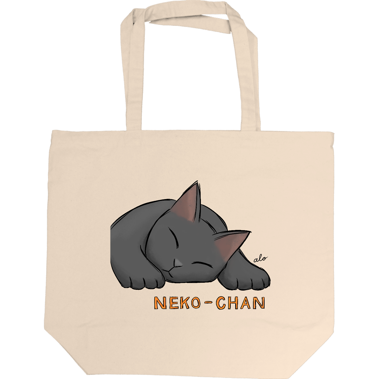 NEKO-CHAN（黒猫01）トートバッグキャンバストート Mの商品購入ページ