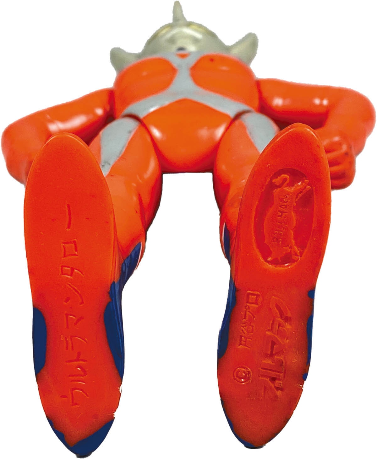 5105] [サンプル版]ブルマァク ウルトラマンタロウとZAT隊員の両面ソフビ