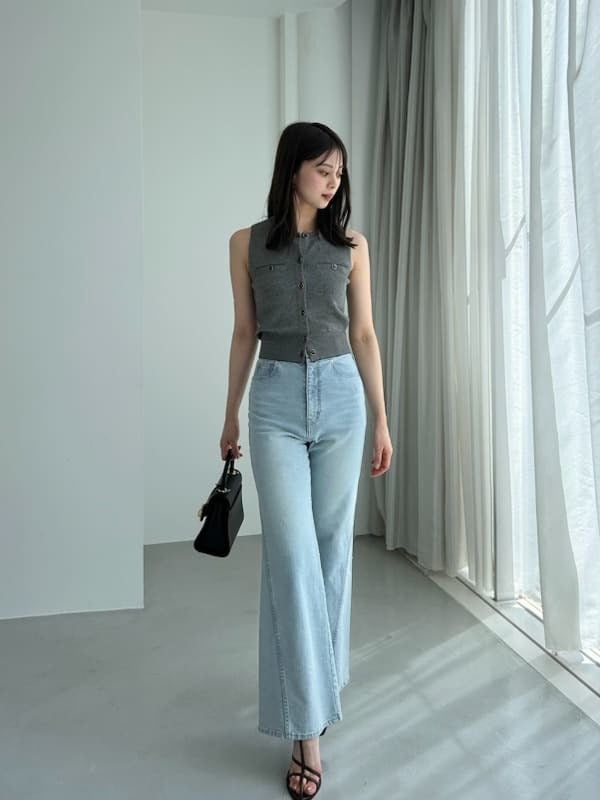 00サイズあり】Sustainableストレッチフレアデニムパンツ(デニム