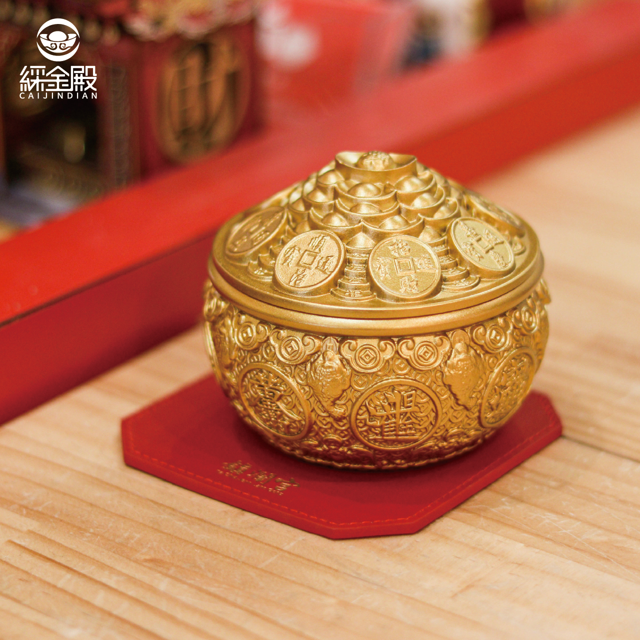 綵金殿】八方來財金蟾黃銅聚寶盆｜過爐加持｜擺件｜招財聚財｜贈鎮瀾宮