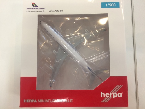 Herpa 1:500 Airbus A340-300 South African Airways 南非航空530712