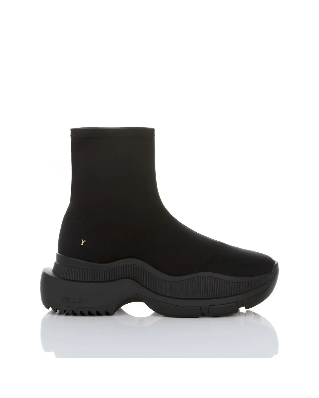 YELLO / TOKYO BLACK MID SNEAKER LONG BOOTS 2024