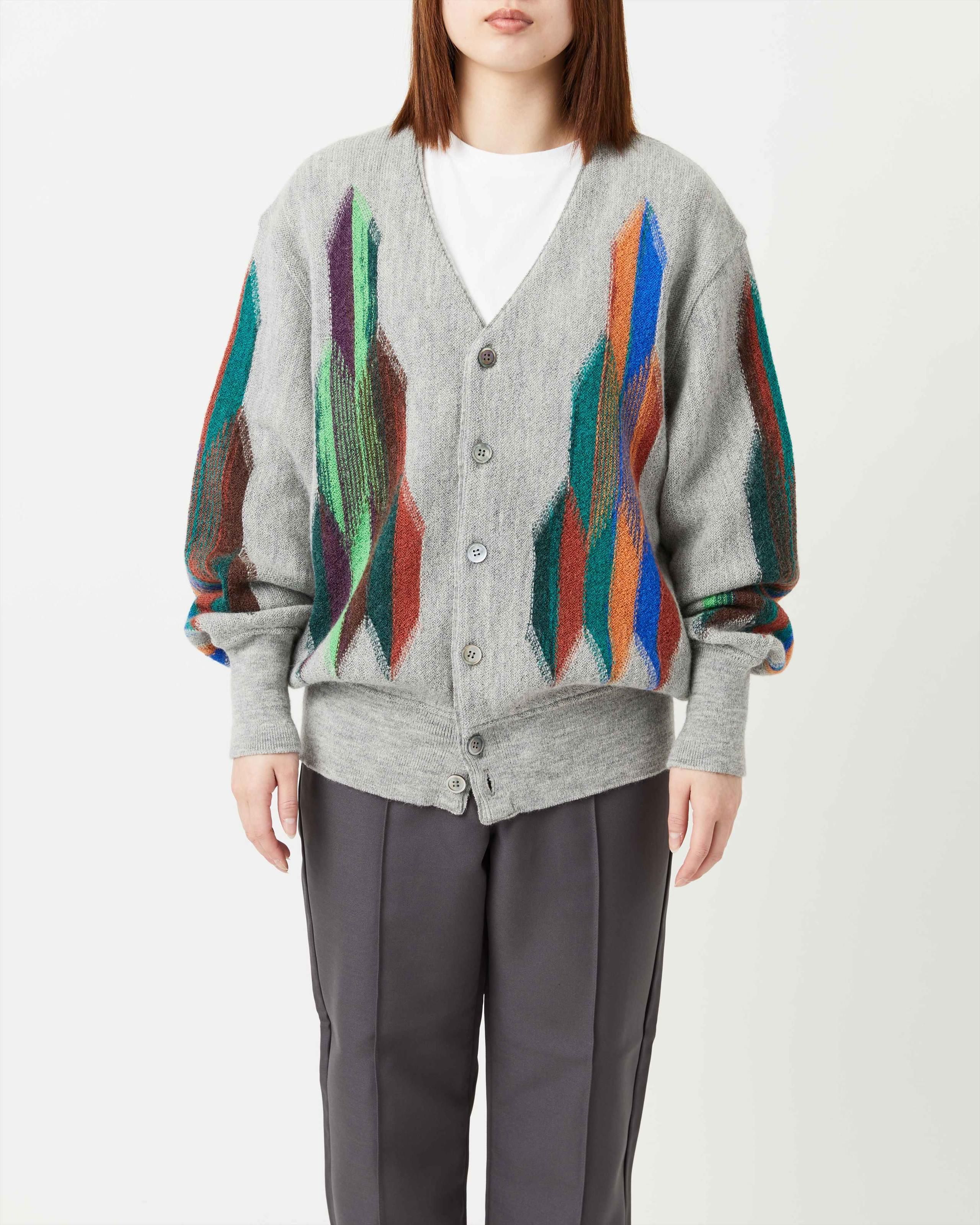 WOOL ALPACA INTERSIA KNIT CARDIGAN - Yonetomi STORE ONLINE｜ヨネ
