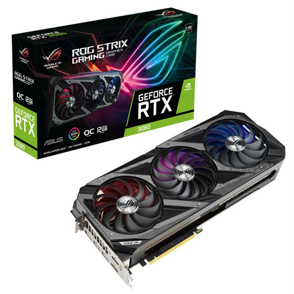 ASUS、LHR版「GeForce RTX 3080」を搭載したゲーミングビデオカード