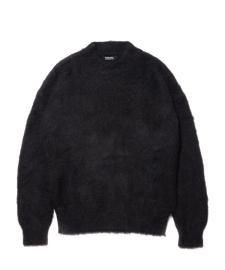 WAX (ワックス) Solid cardigan (モヘアタッチカーディガン) BLACK