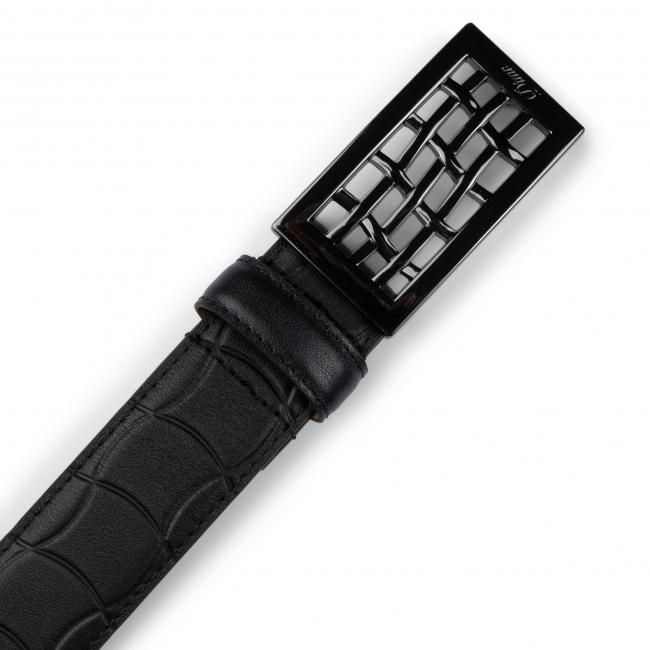 Dime Heavyweight Leather Belt / Black (ダイム ベルト) - HORRIBLE'S