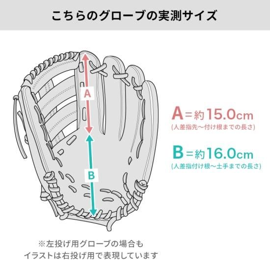 全紐交換済み】 ローリングス 軟式グローブ / 外野手用 型付け済み