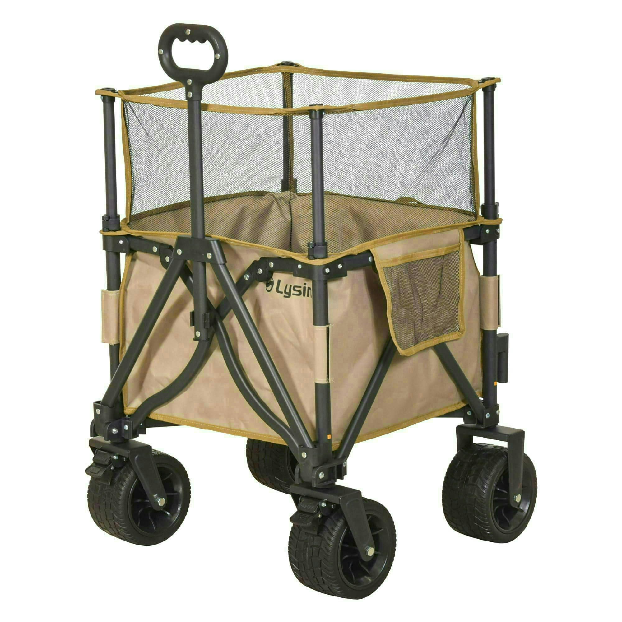 ライシン アウトドアワゴン Eシリーズ ミニ ベージュ 最大110L 拡張