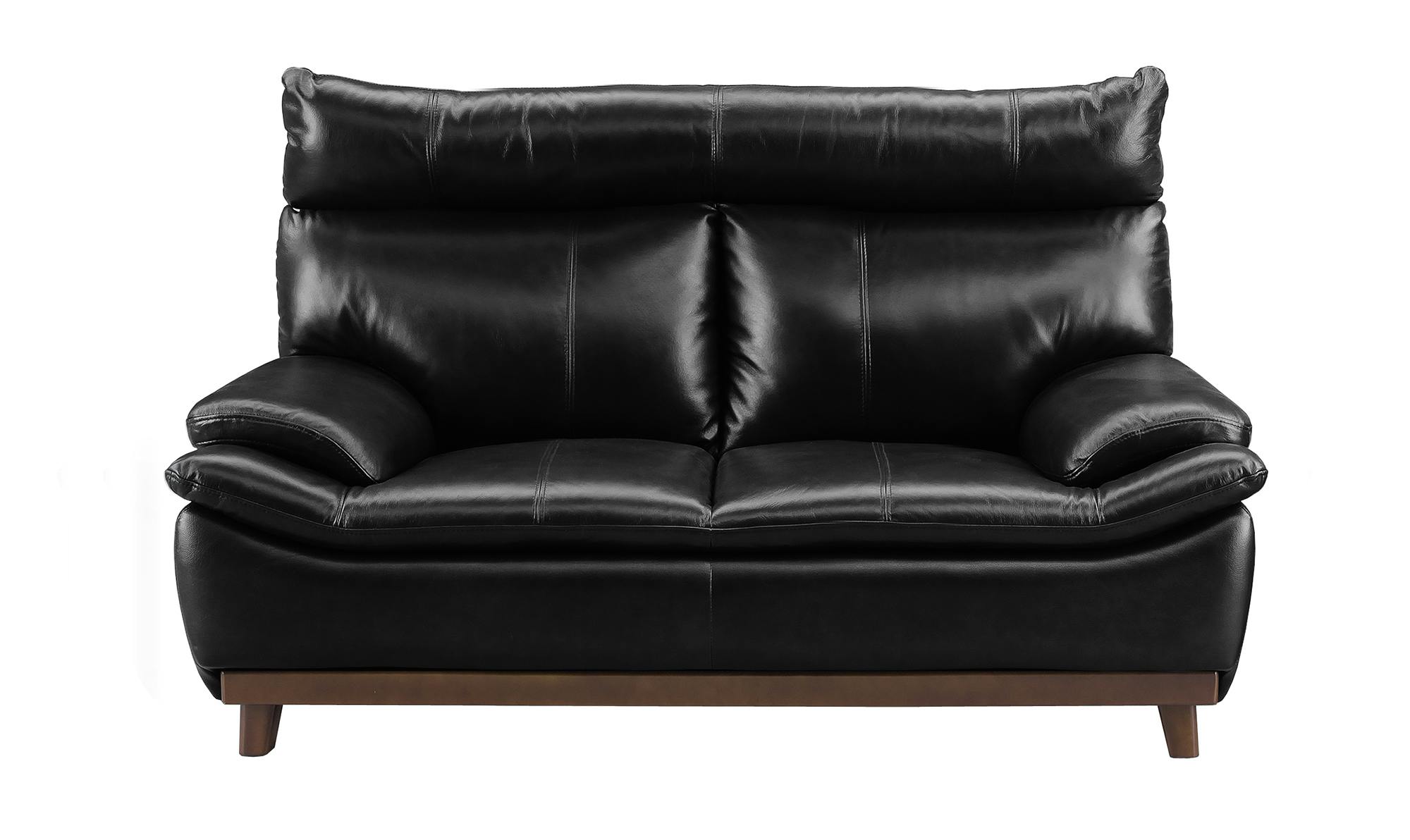 to Meet ソファ ミラージュ3 ブラック 2人掛け 本革 牛革 合皮