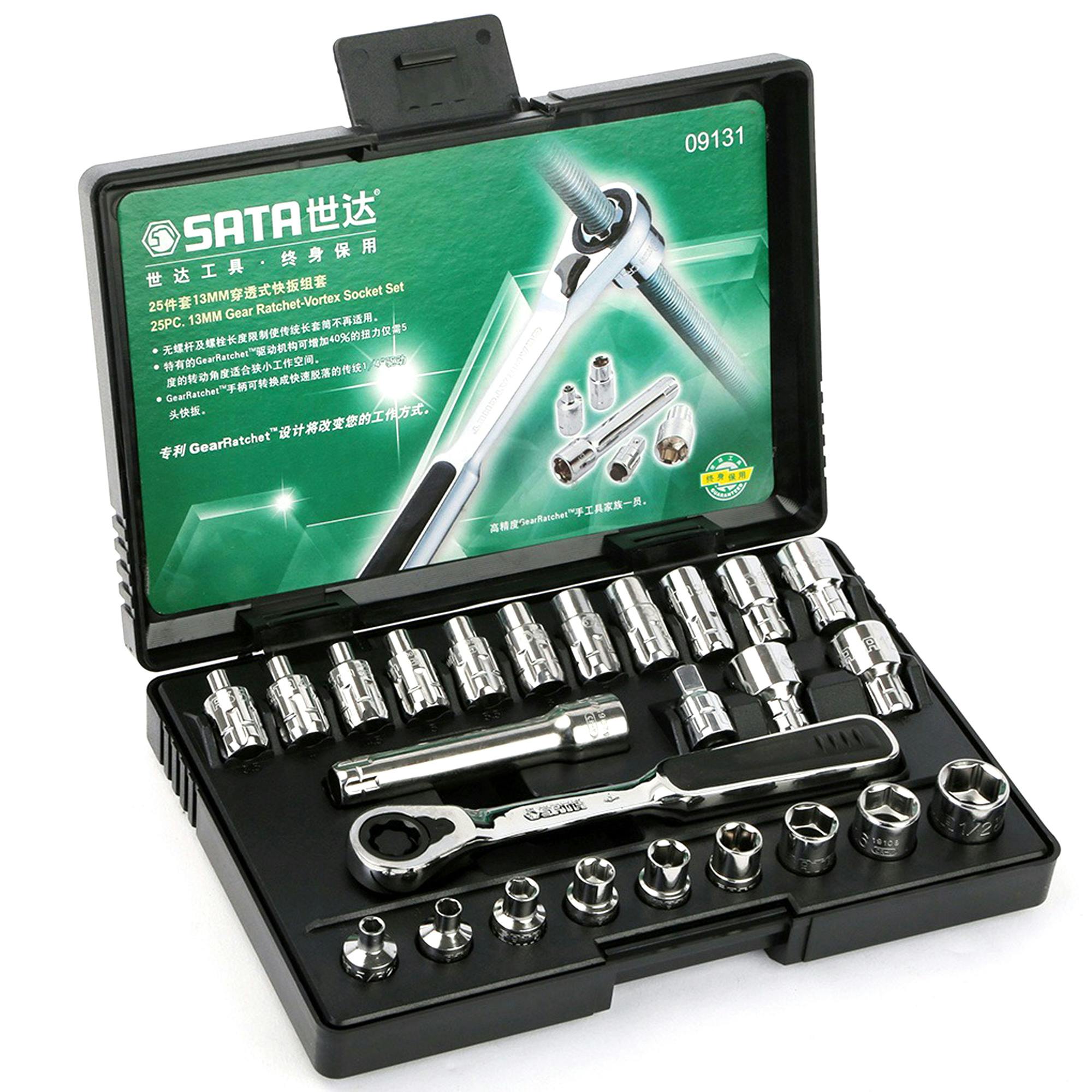 SATA 25pc1/4貫通ラチェットソケット セット RS-09131 ソケットセット