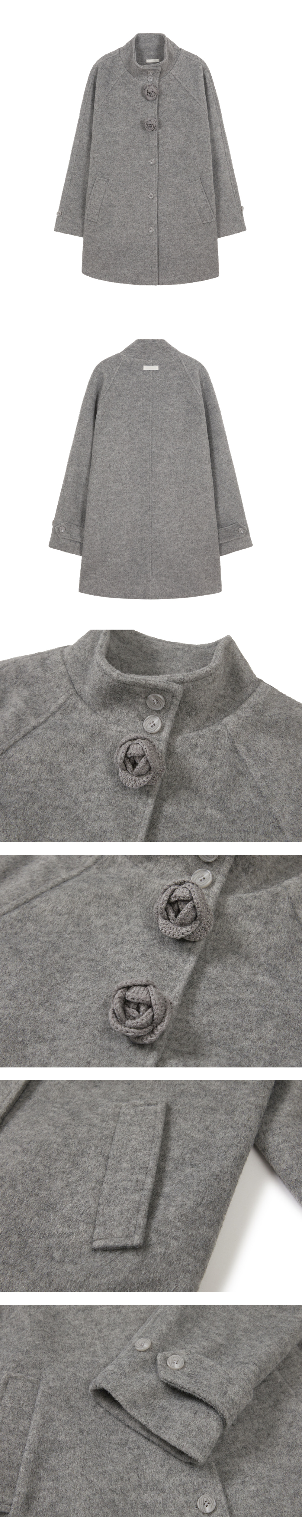 MUSINSA公式 | ILLIGO フレールハーフコート グレー