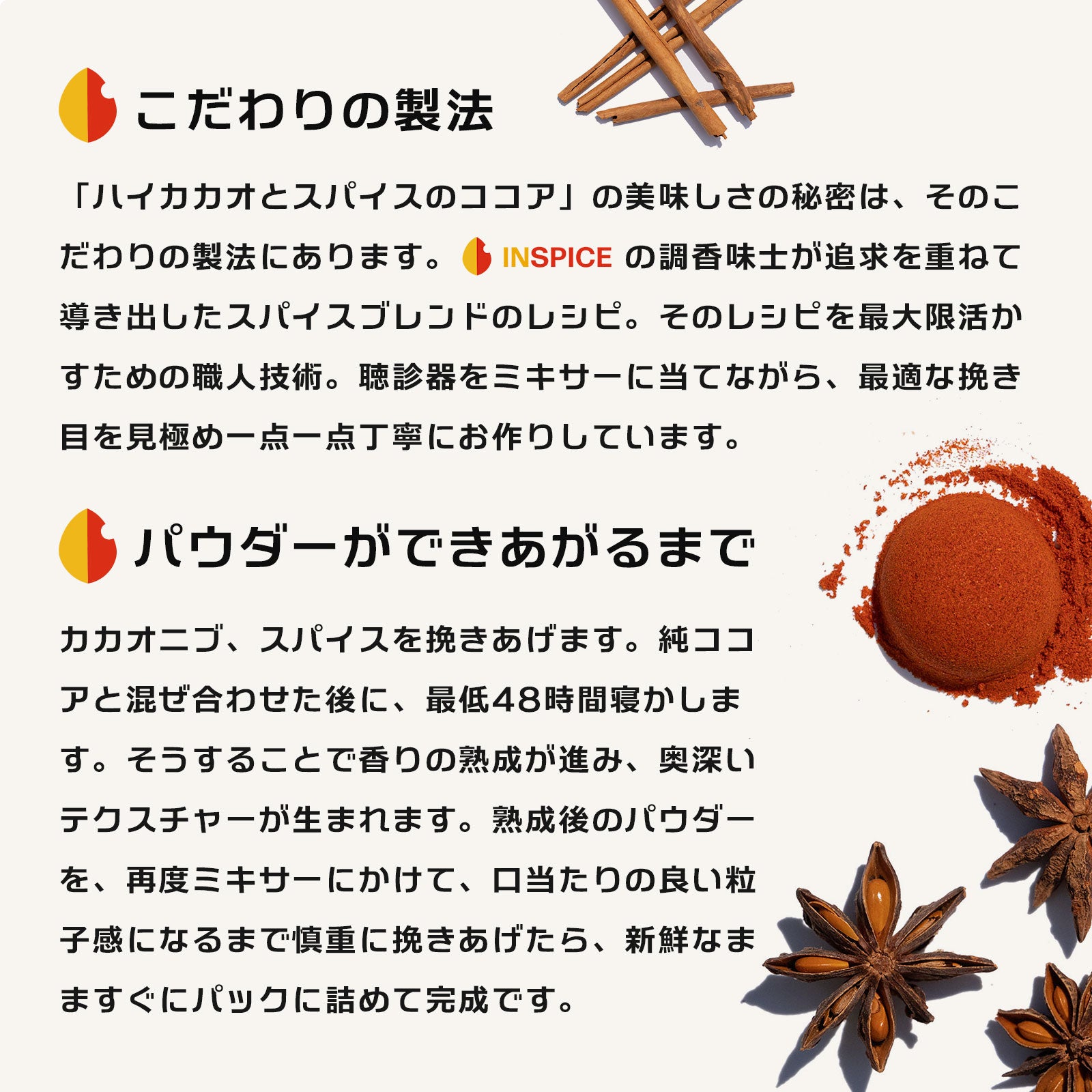 the cocoa／ハイカカオとスパイスのココア｜商品ページ｜INSPICE公式