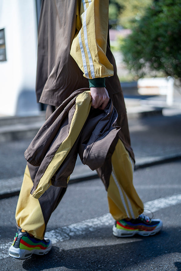 Nora Lily】 Spring Track Pants(UNISEX)-BROWN x Mustard-224160041